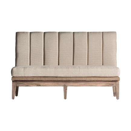 Sofá cama con chaise longue - Costa. Piel natural de color beige