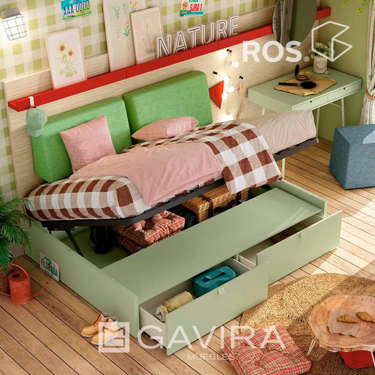 Dormitorio Juvenil ROS con Cajones Prácticos